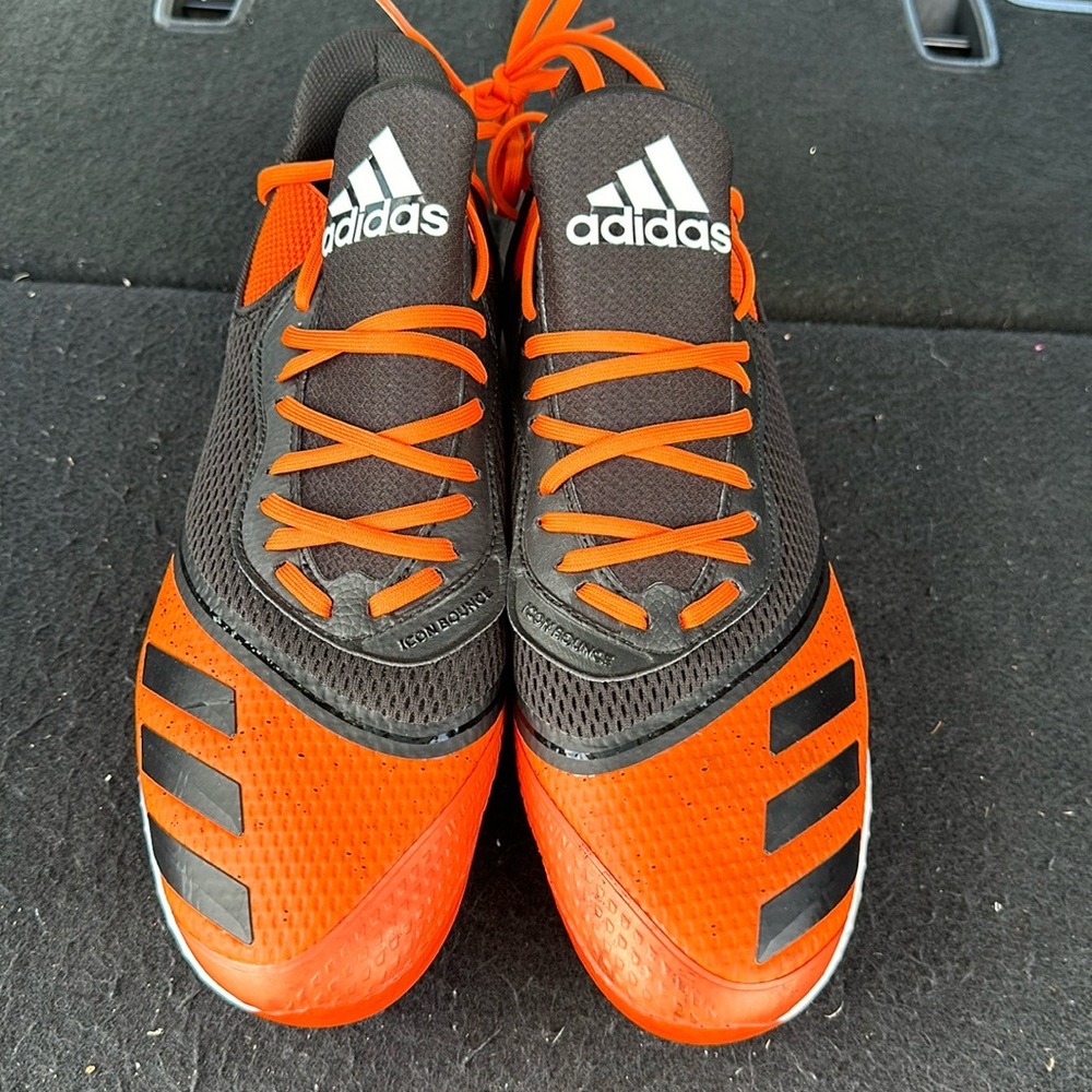Baseball adidas shoes  black and orange color
